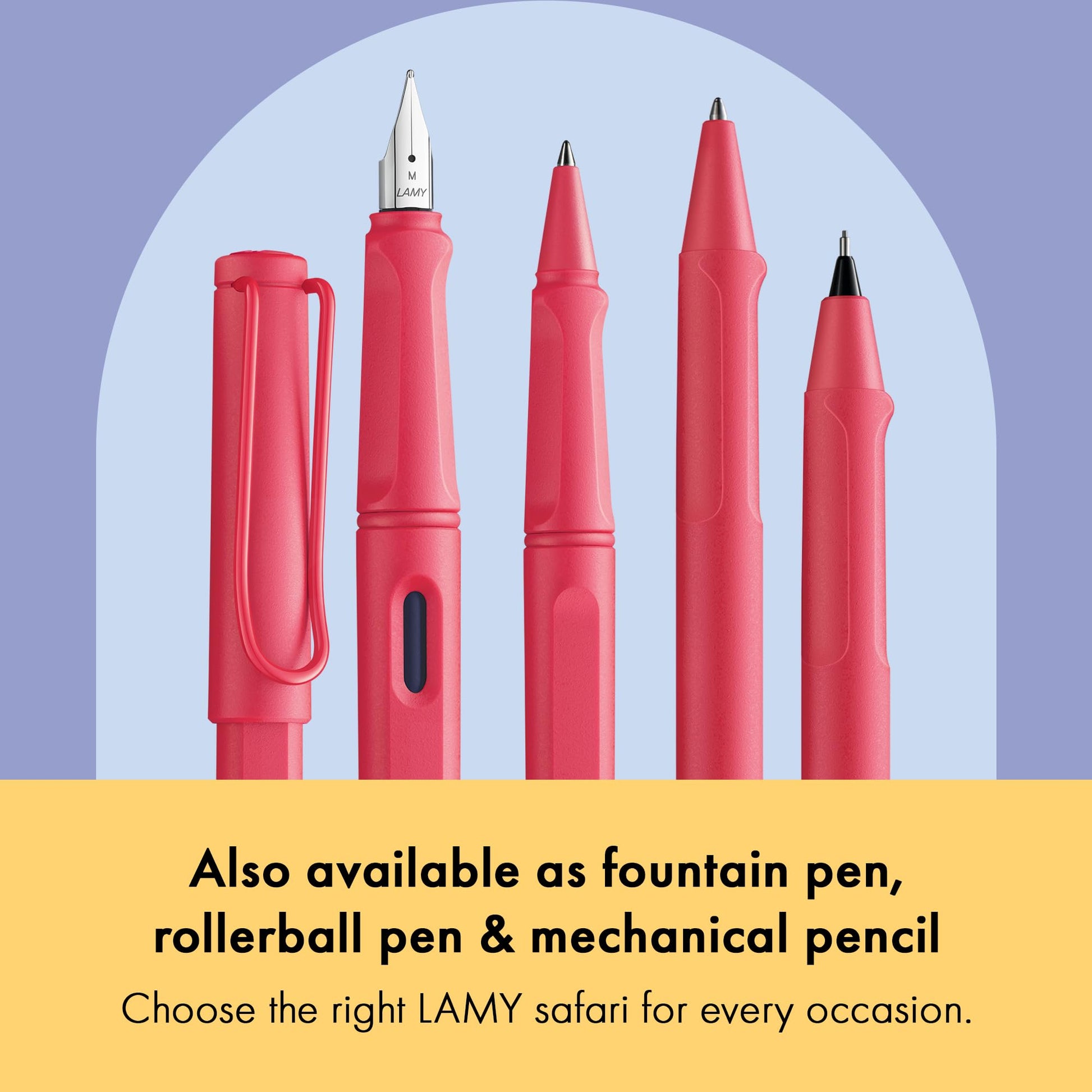 Lamy safari sunset - Ballpoint Pen with ergonomic grip & line width M - for pleasant long writing