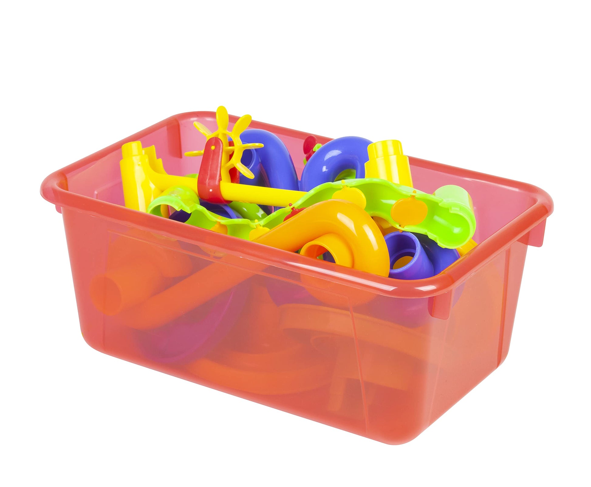 Storex Small Cubby Bins – Plastic Storage Containers for Classroom, 12.2 x 7.8 x 5.1 inches