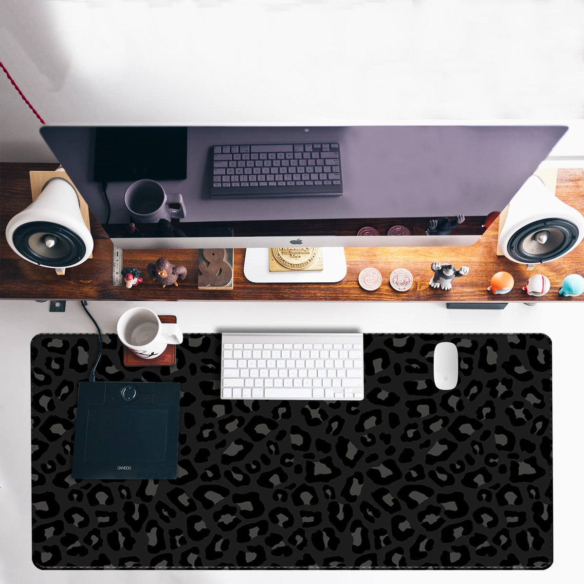 Deokke Extended Large Computer Gaming Mouse Pad Desk Mat(31.5×15.7 in),Desk Pad with Non-Slip Base