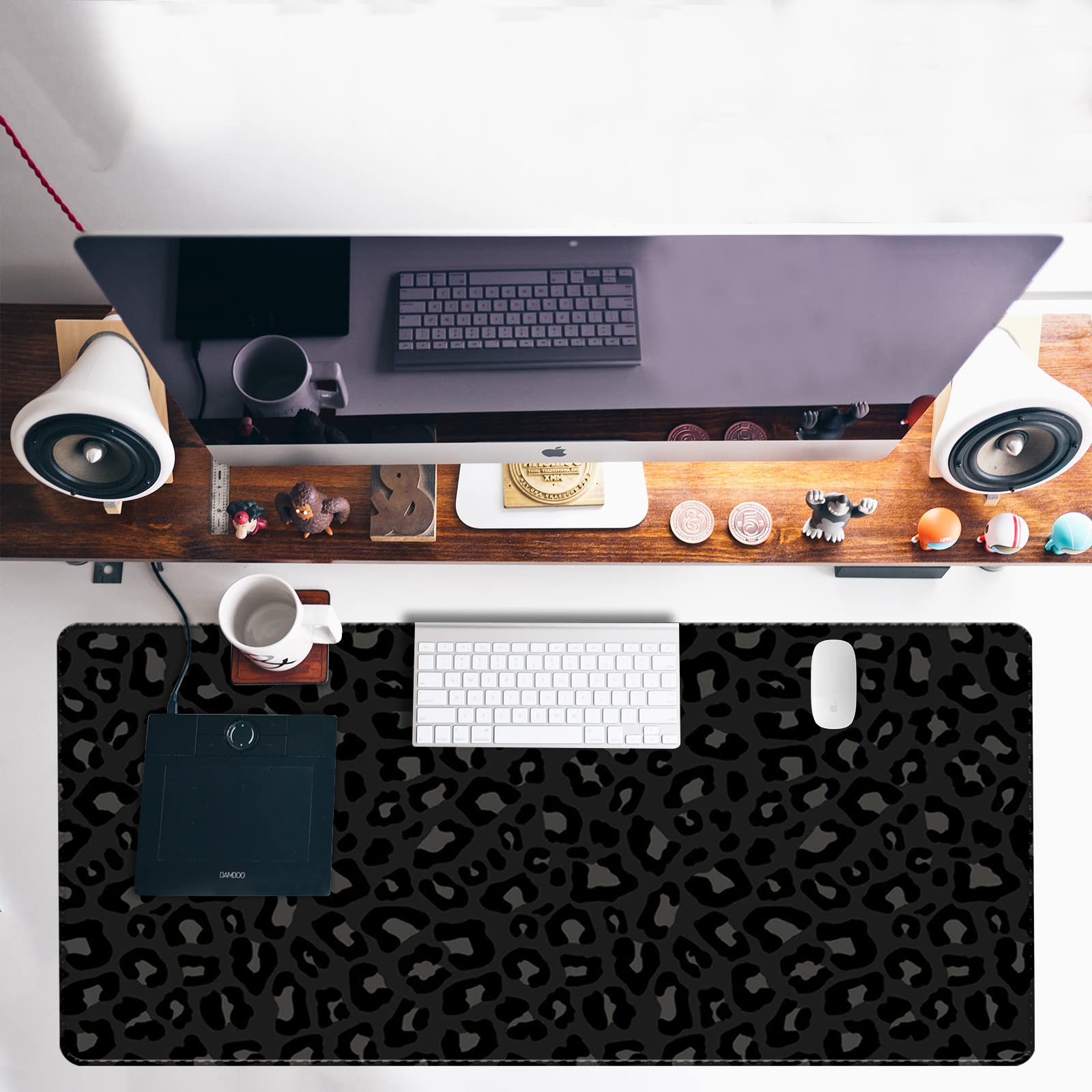 Deokke Extended Large Computer Gaming Mouse Pad Desk Mat(31.5×15.7 in),Desk Pad with Non-Slip Base