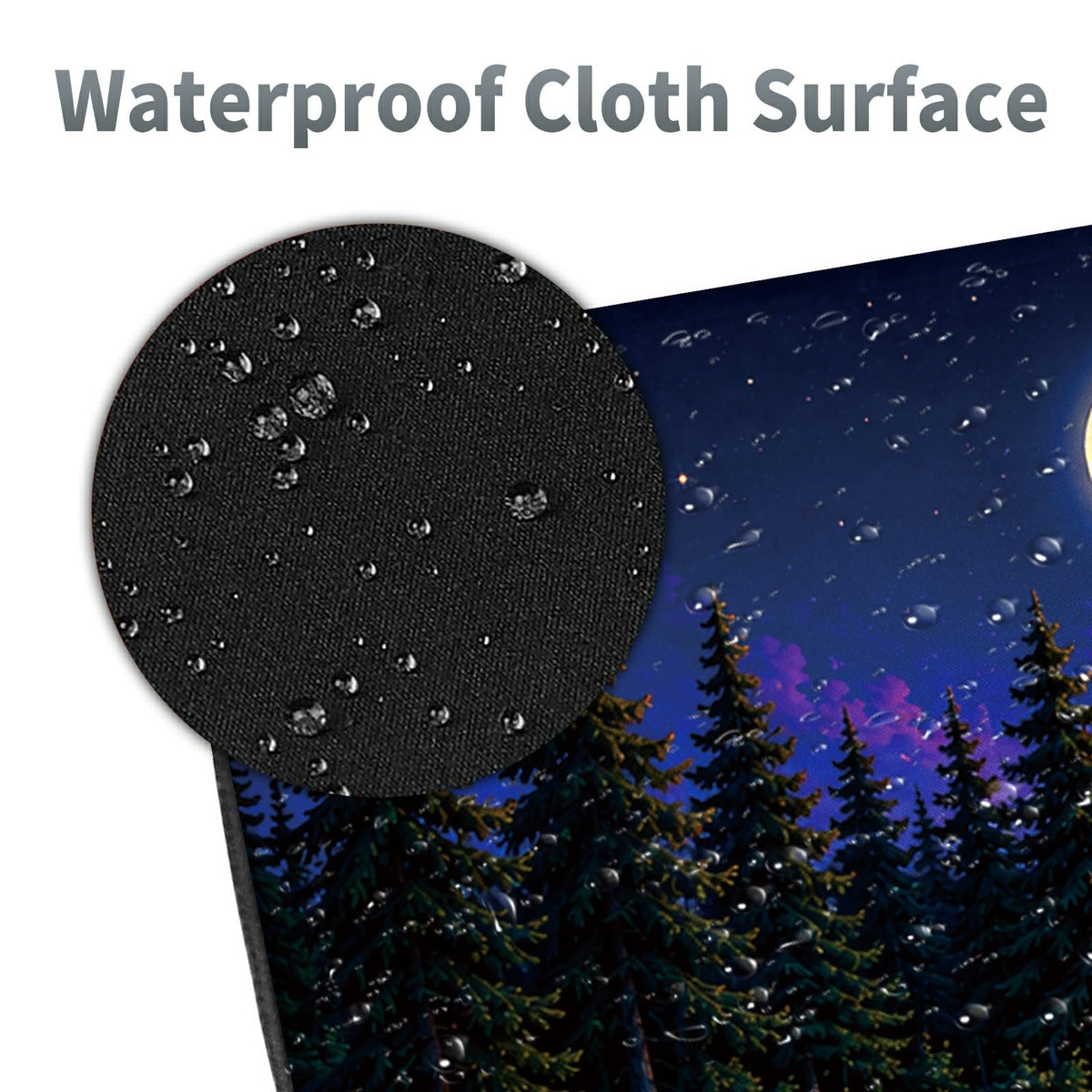 Frog Campfire Night Large Mouse Pad, 31.5 x 11.8 in Extended Desk Mat