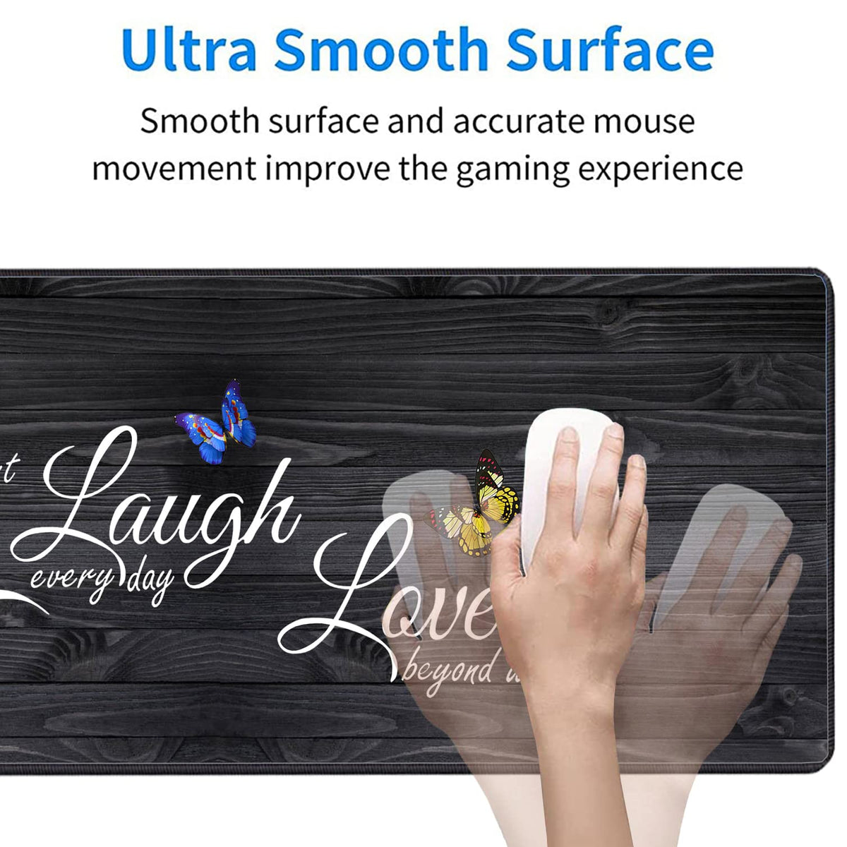 3 Piece Mouse Pad Set with Stitched Edge Large Anti-Slip Mouse Pad Desk Pad Keyboard Pad + Wrist