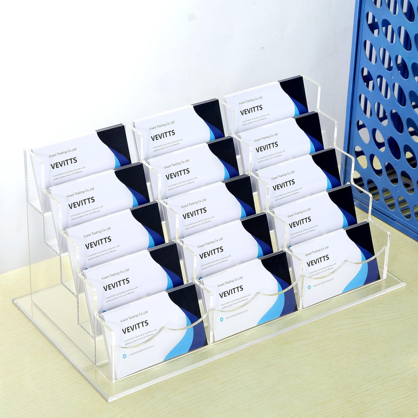 Vevitts Acrylic Business Card Holder for Desk Multiple Business Card Holders Business Card