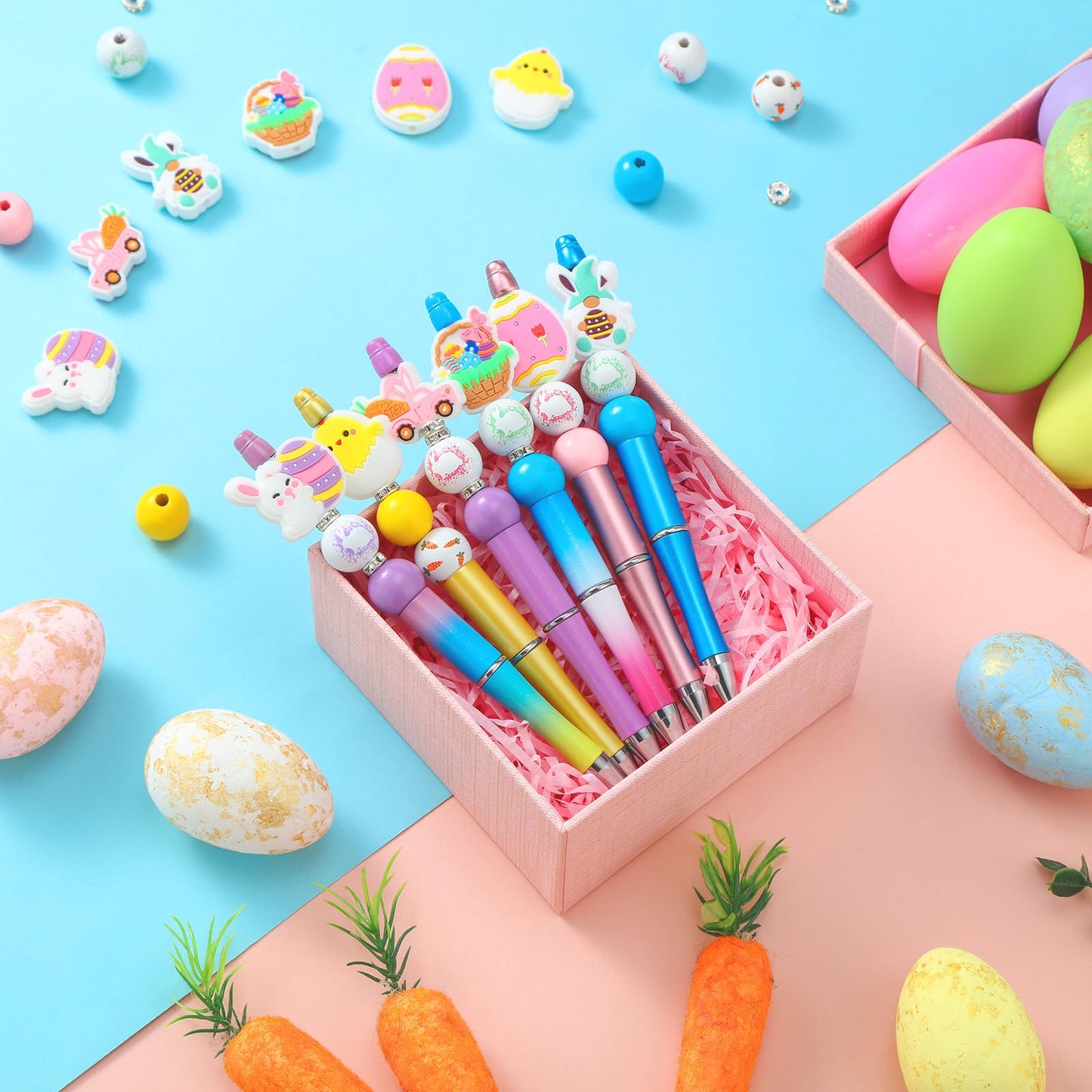 Ctosree 36 Sets Beadable Pen Making Kit, Focal Beads & Spacer Beads