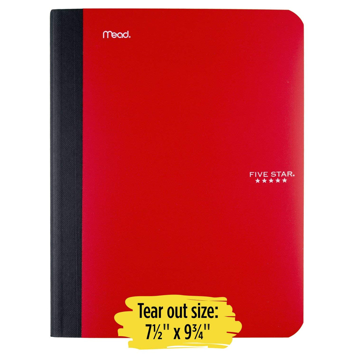 Five Star Composition Book, 100-Count, College Ruled, Red (72257)