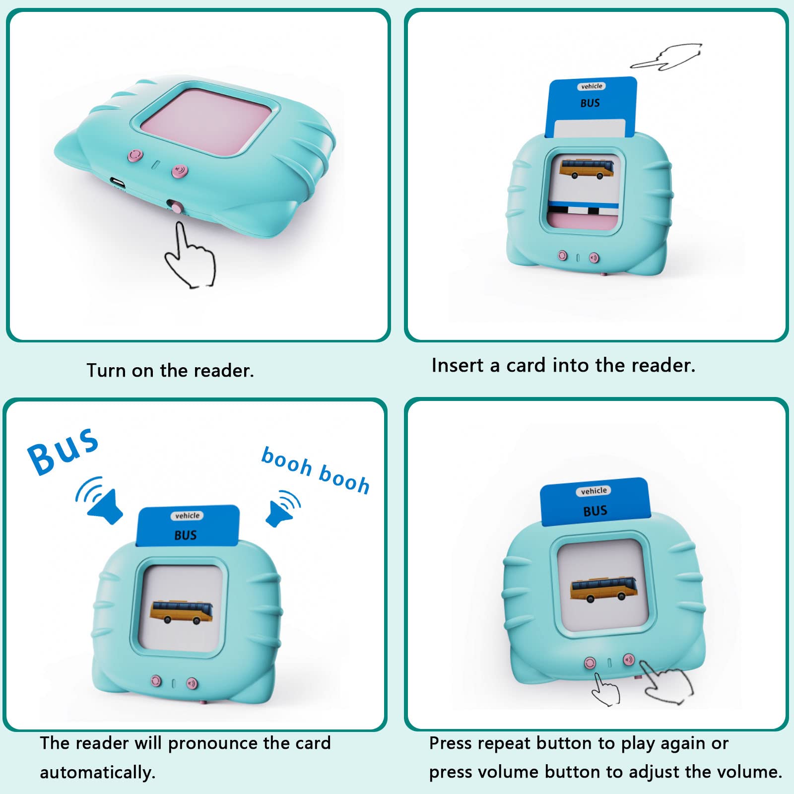 Lapare Audible Learning Toy with Music for Toddler Age 1 2 3 4 5, 520 Sight Words Flash Cards