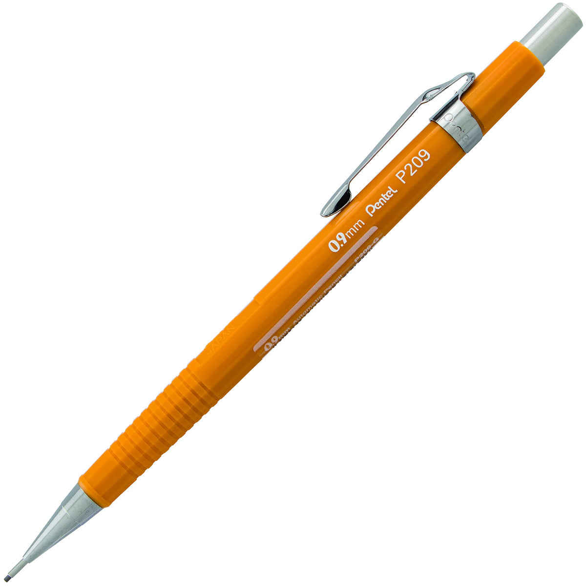 Pentel Sharp Mechanical Pencil, 0.9mm Lead Size, Yellow Barrel, Box of 12 Pencils (P209G)