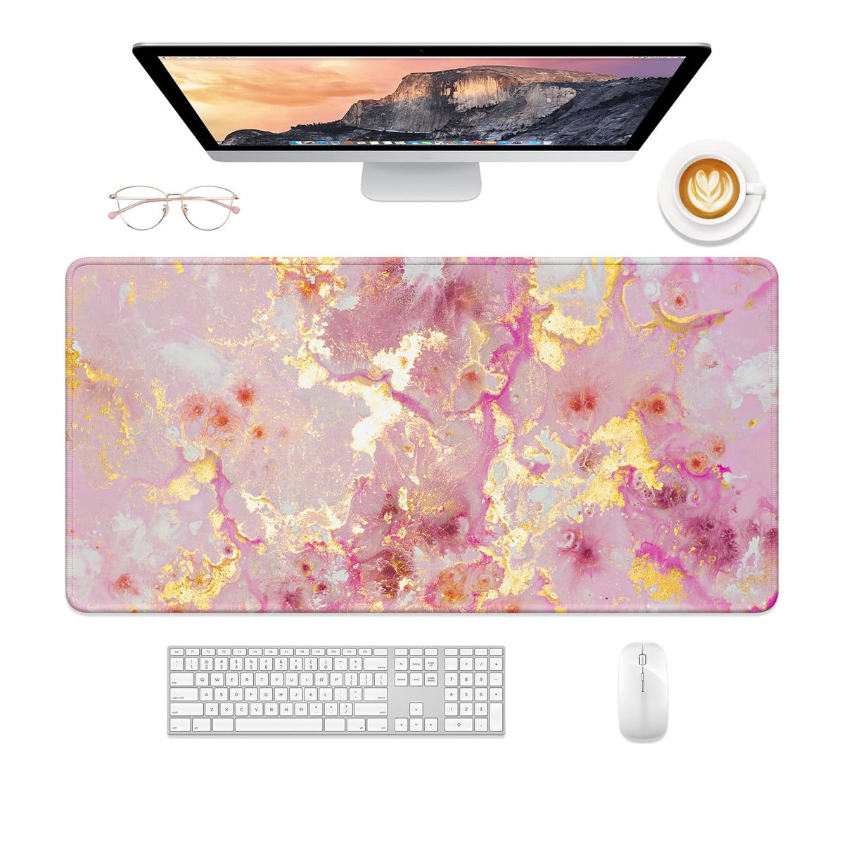 Desk Mat, 32" x 16" XXL Extended Large Gaming Mouse Pad, Desktop Decor Desk Pad, Cute Men Women