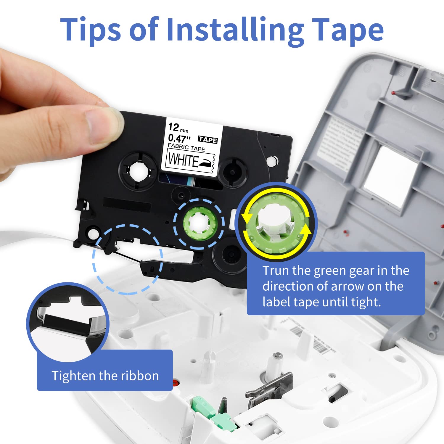 5-PK TZe-FA231 Replace for Brother P-Touch Fabric Iron-On Tape for Clothing