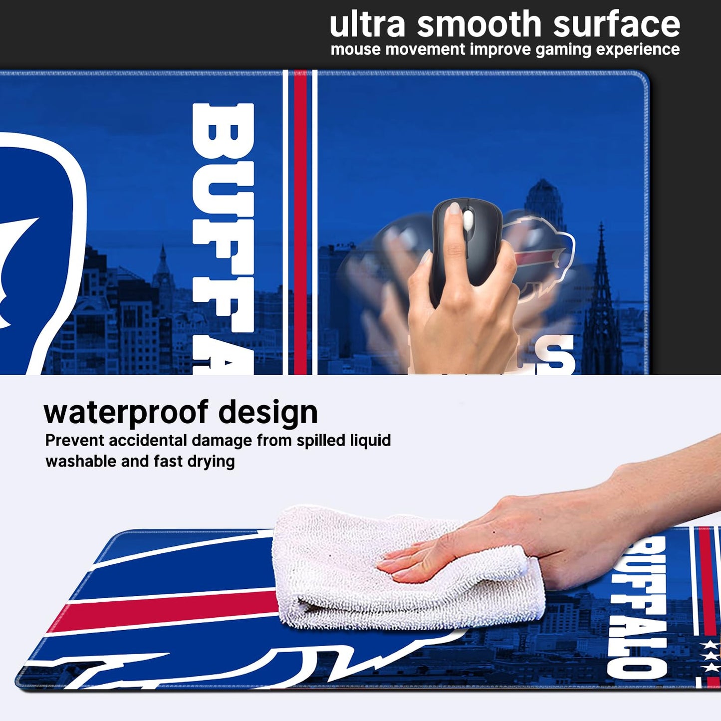 Large Stitched Edges Gaming Mouse Pad,31.5 X 13.8 Inch Mousepad for Laptop Computer Desktop