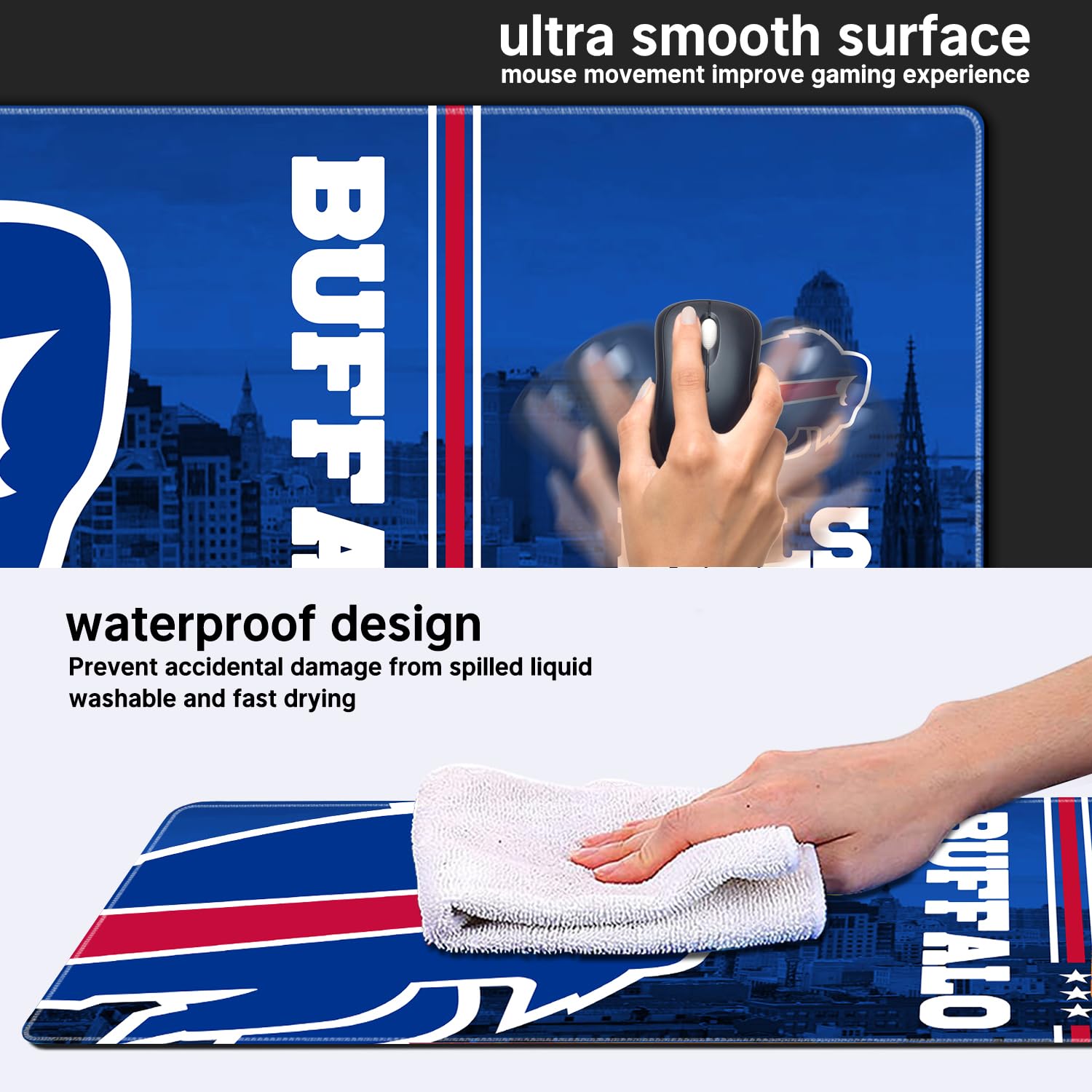 Large Stitched Edges Gaming Mouse Pad,31.5 X 13.8 Inch Mousepad for Laptop Computer Desktop