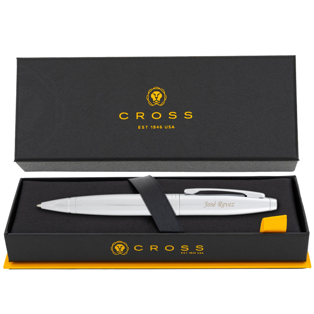 Cross Calais Personalized Twist Action Ballpoint Pen in Chrome Finish