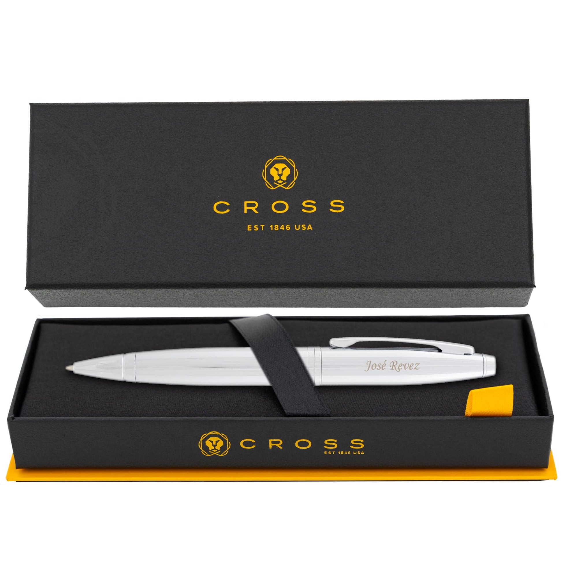 Cross Calais Personalized Twist Action Ballpoint Pen in Chrome Finish