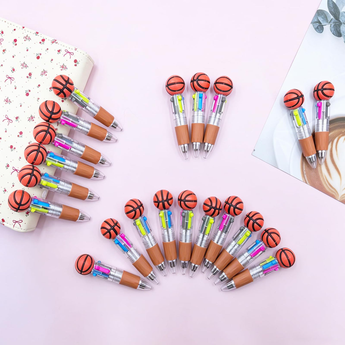 TOEMUR 100 PCS Multicolor Pen Set – 50 Cute Pens Bulk with 50 Pen Bags, Fun Pens for Party Favors