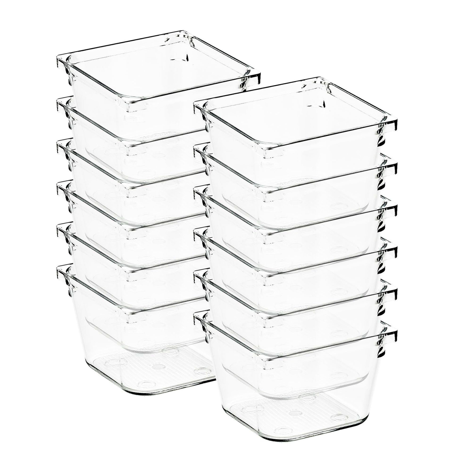 Ravinte Decor 12 Pack Drawer Organizers, 3"X 3" Clear Acrylic Storage Bins
