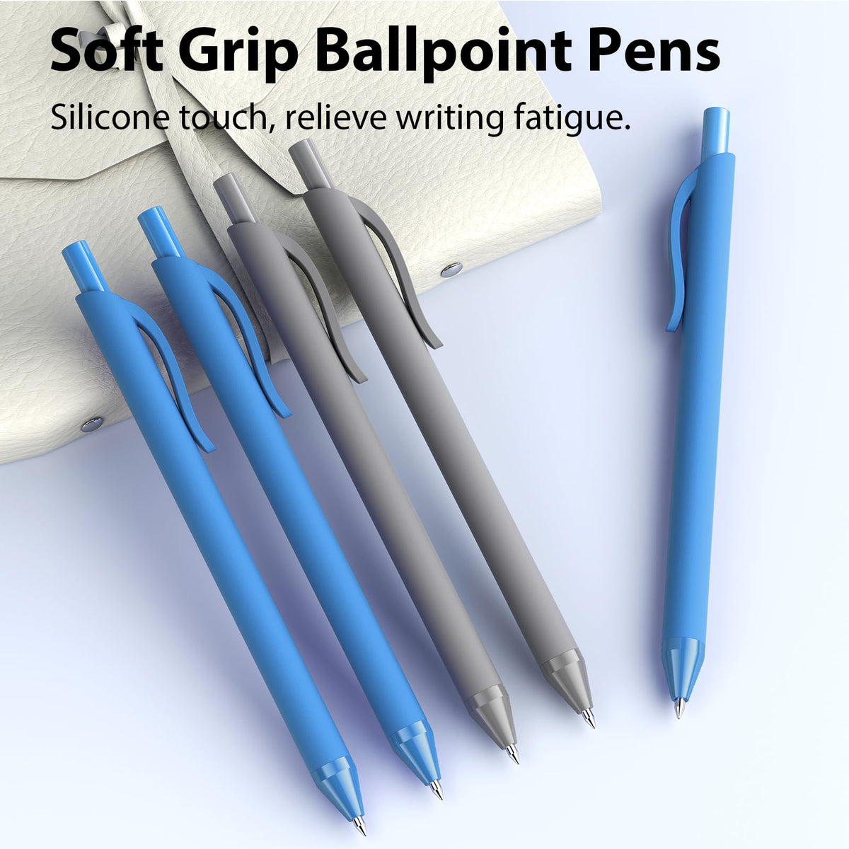 JIMMIDDA 107 Pcs Ballpoint Pens Bulk, Blue & Black Ink Smooth Long-Lasting