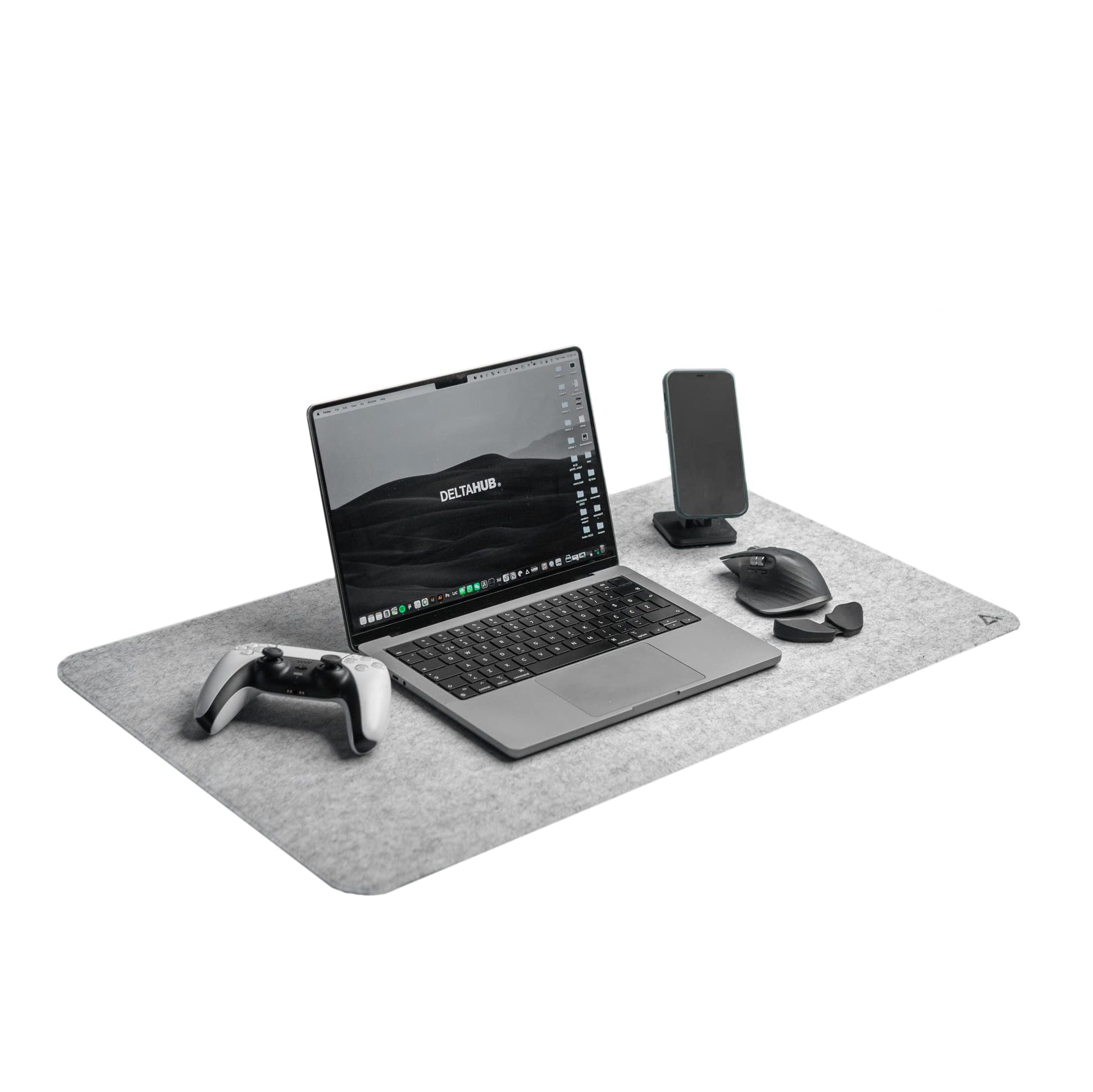 DELTAHUB - Minimalistic Felt Desk Protective Pad, Anti-Fray, Anti-Slip, Easy to Clean, Easy Glide