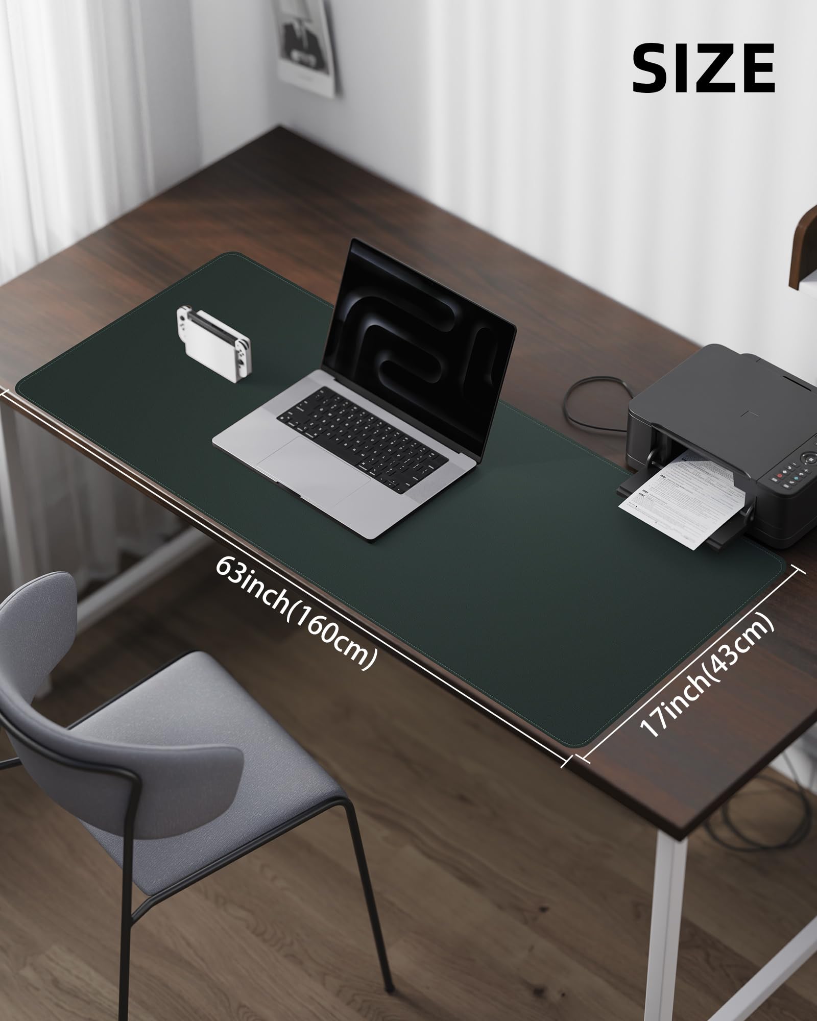 Extra Large Desk Mat - 63"x 17" Non-Slip Desk Pad for Office and Home - Ideal for Large Mouse Pad