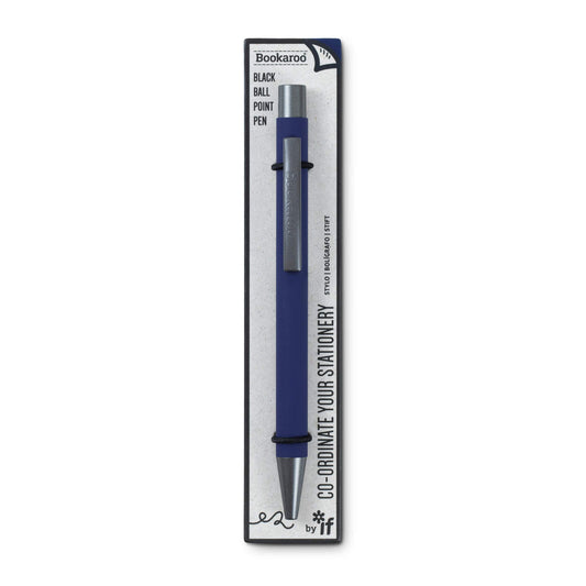 IF Bookaroo Pen, soft touch, colour coated pen with black ink - NAVY
