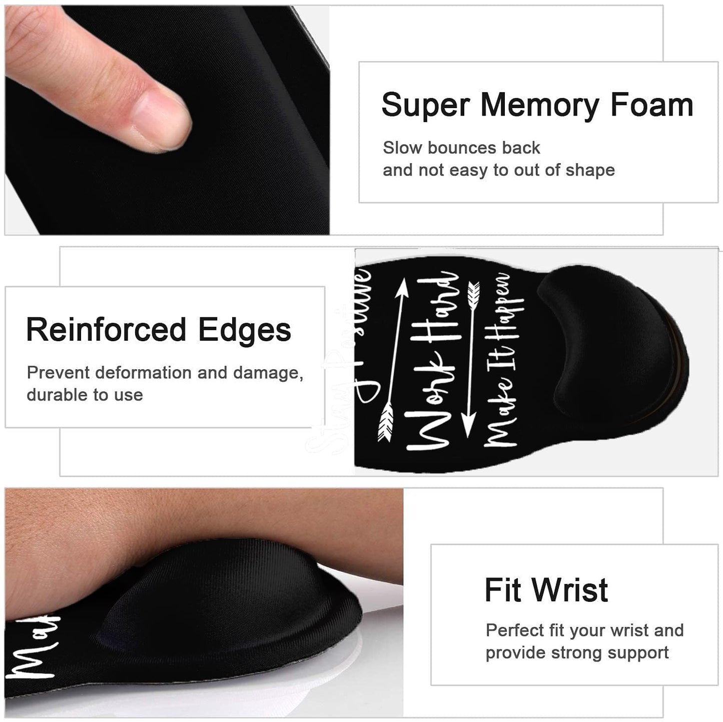 Large Desk Mat, Mouse Pad with Wrist Support, Keyboard Wrist Rest Set