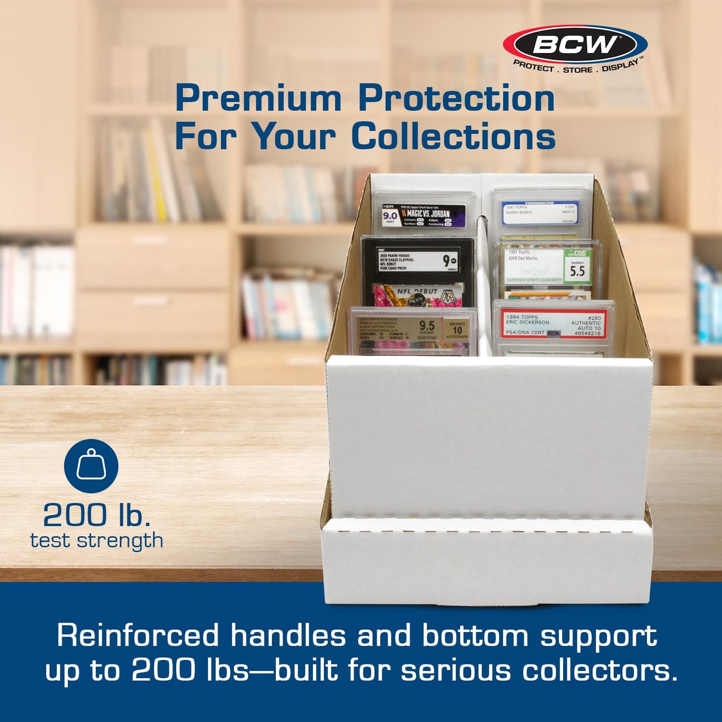 BCW 3ct Graded Shoe Box - Card Storage Holds 300 Toploaders & 100 Graded Cards
