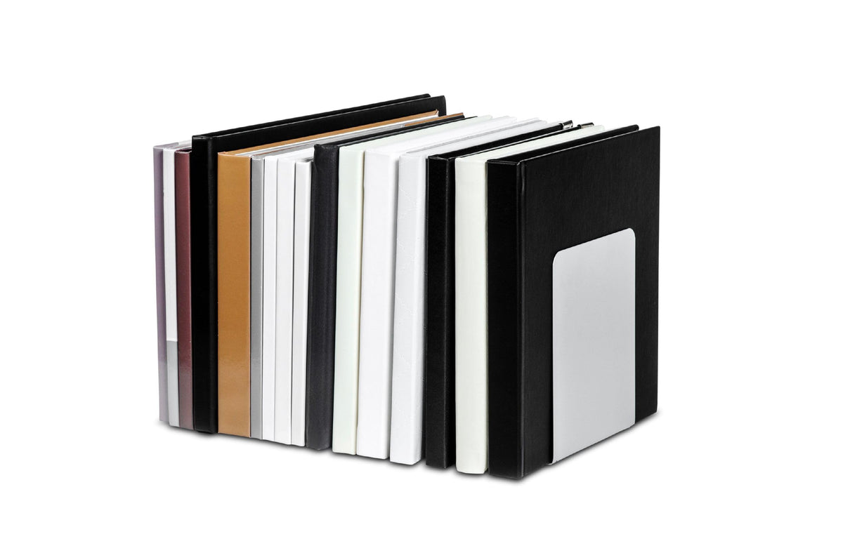 Maul Premium Metal Bookends, 120 x 140 x 140 mm, 1 Pair