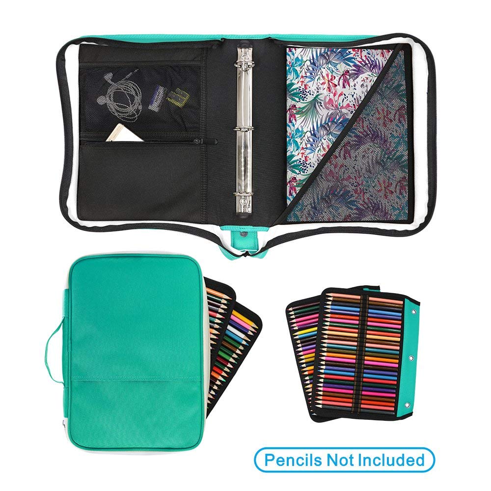YOUSHARES 200 + 16 Slots Pencil Case & Extra Pencil Layer Holder - Bundle for Prismacolor