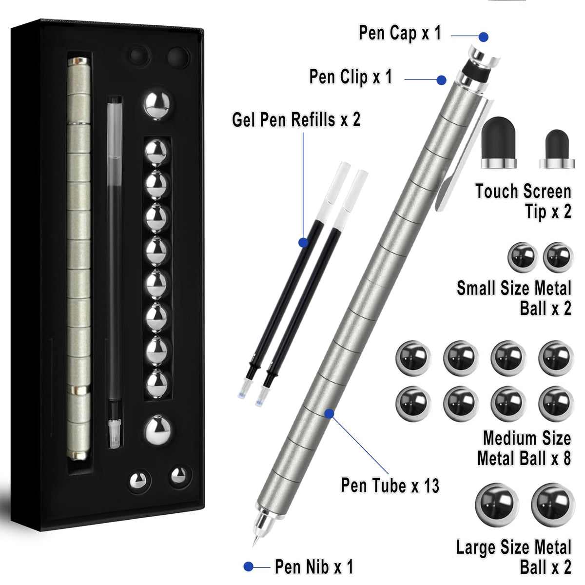 Fidget Gel Pen Teens Boys Gift Ideas - Unique Back to School Supplies Gift for Students & Teachers