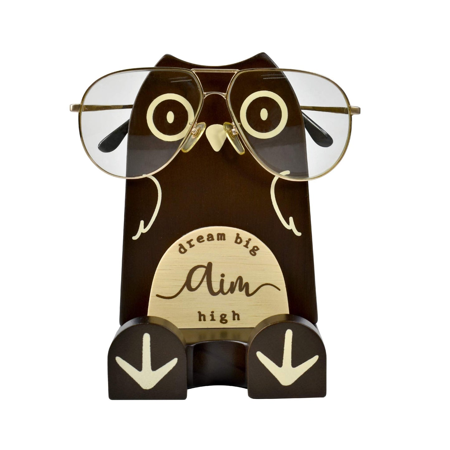I'm Wood Multipurpose Eyeglass Phone Pen & Pencil Holder Stand Stationery Desk Box Organizer