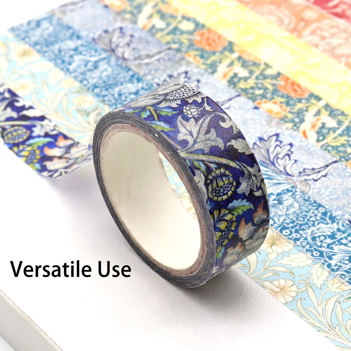 Berkin Arts 12 Rolls Art Floral Designs Washi Tape Set - 15 mm Wide Decorative Adhesive Masking