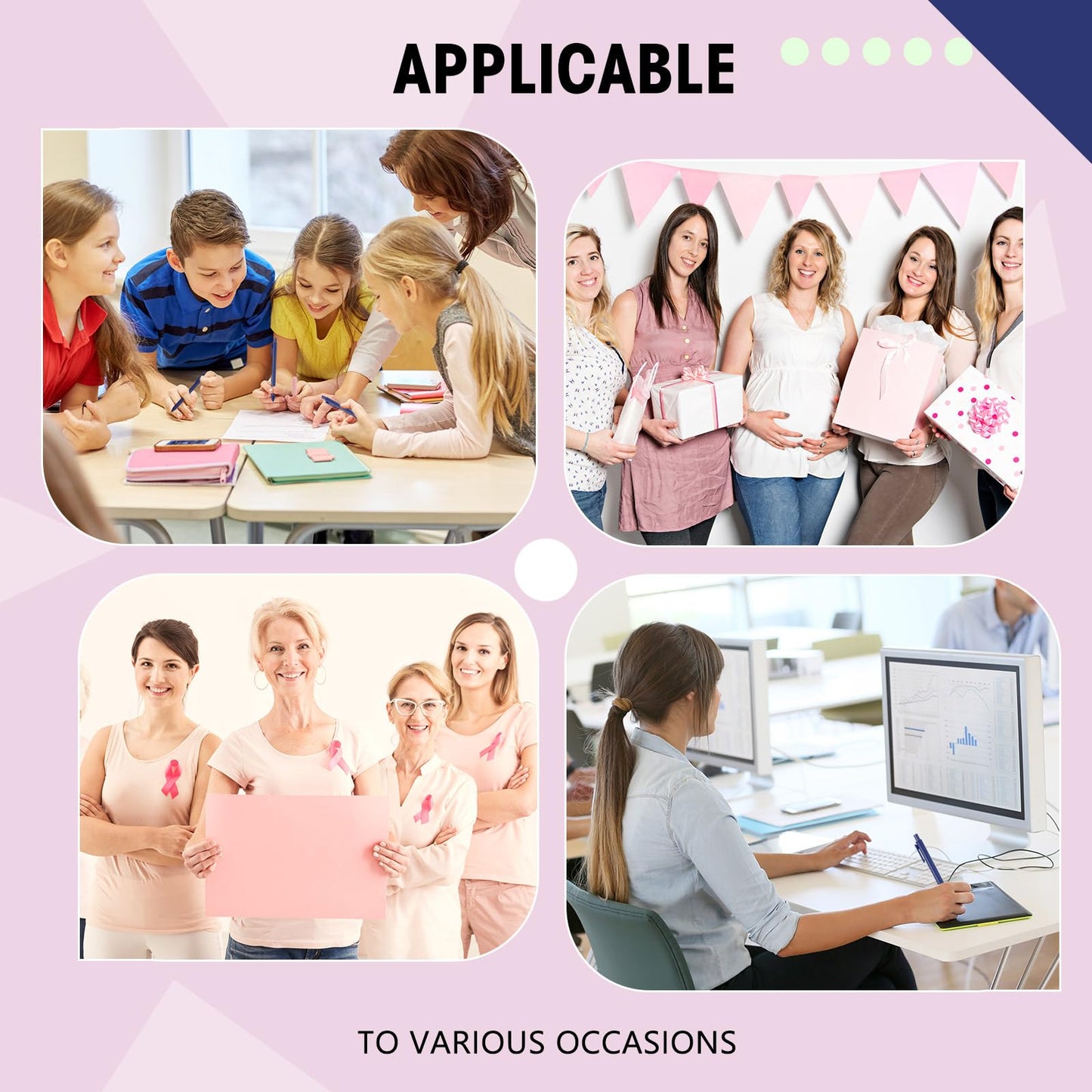 Teling 100 Pcs Ballpoint Pens Retractable Comfortable Cute Stylish Writing Pens in Medium Point 1.0
