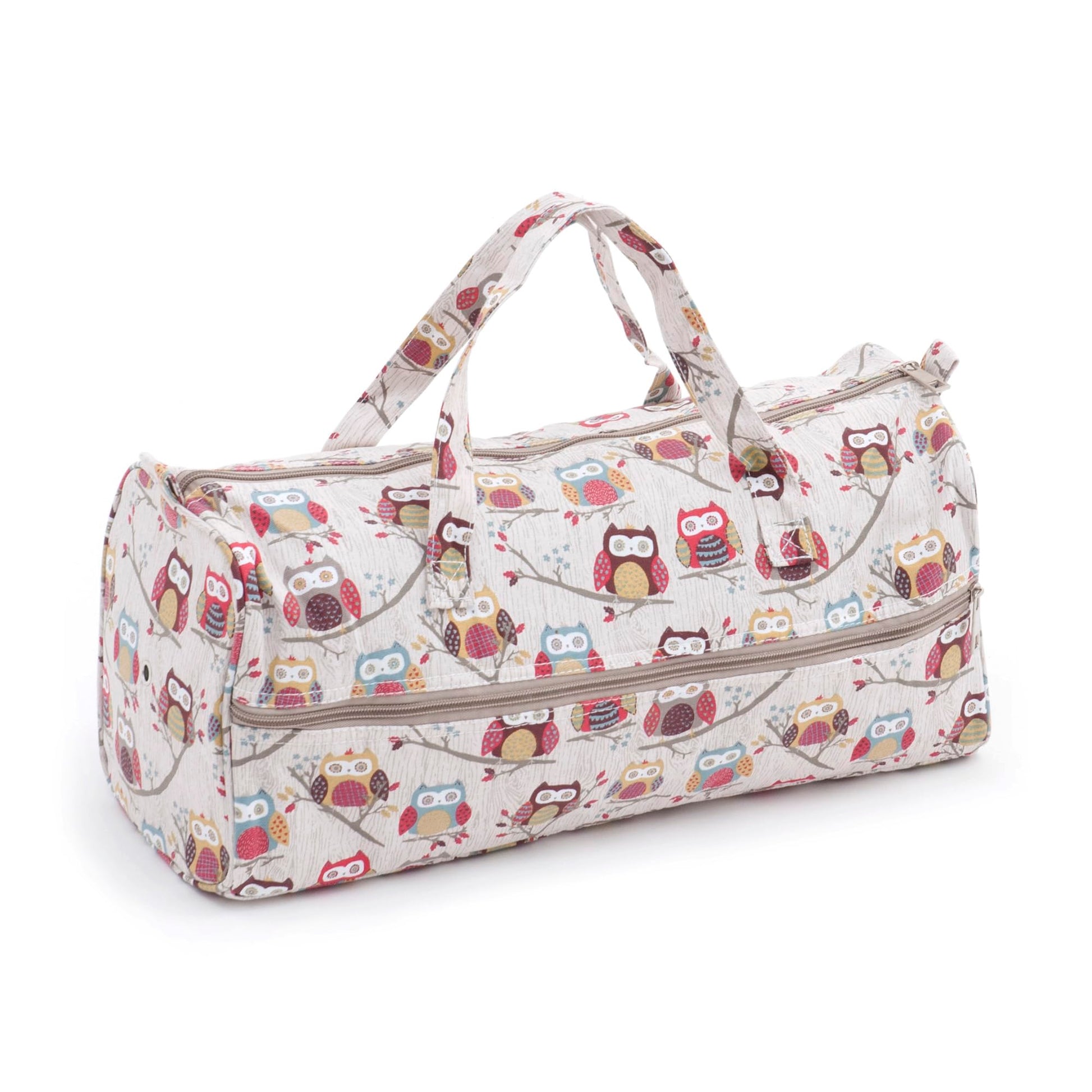 Hobby Gift Knitting Bag Large Yarn Storage Bag with Zippered Compartments for Knitting Needles