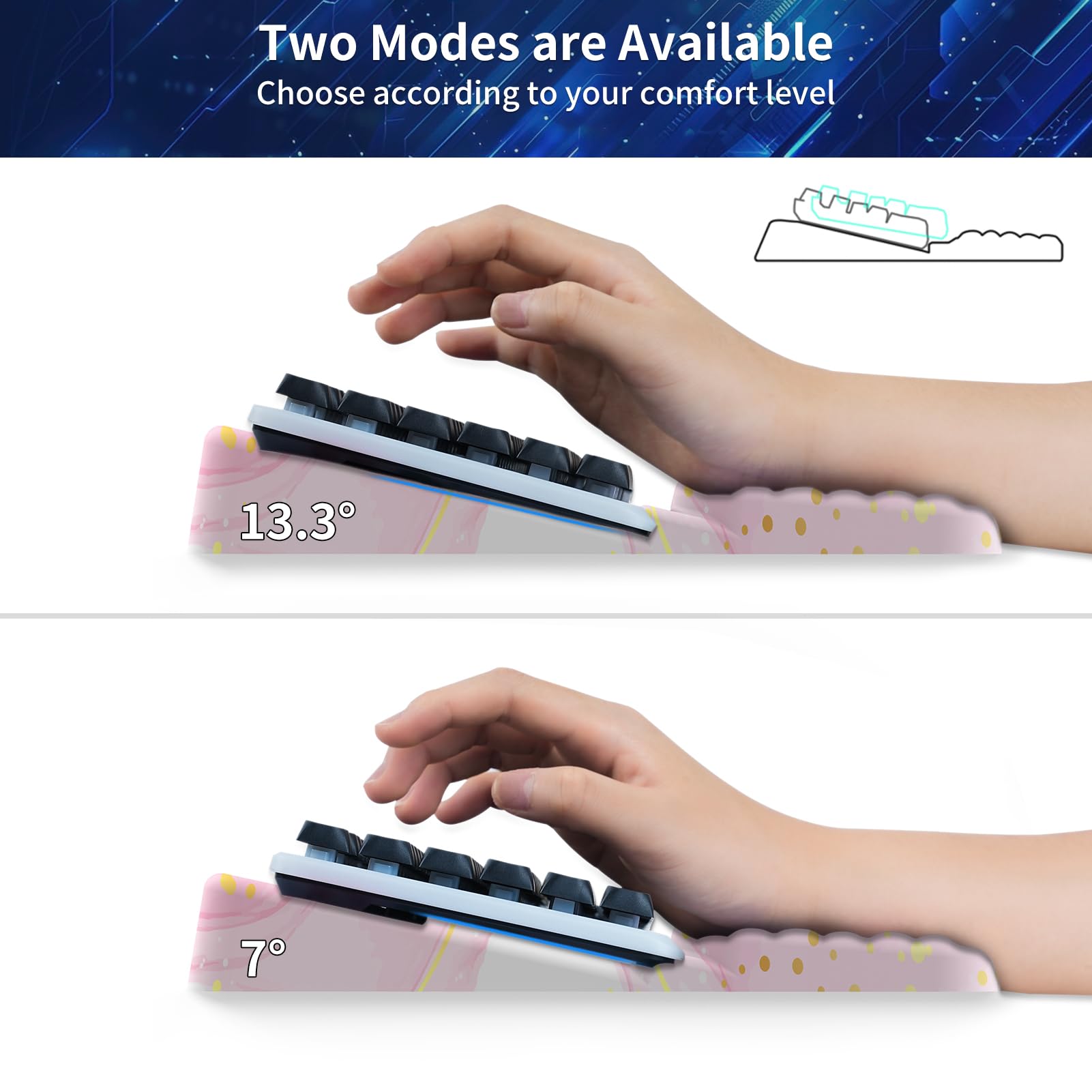 Keyboard Stand for Desktop, Keyboards Wrist Rest, Ergonomic Keyboards Holder for Easy Typing