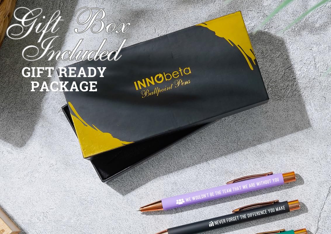 InnoBeta Farewell Gifts for Coworkers, Ballpoint Pen Set of 4, Coworker Leaving Goodbye gifts for