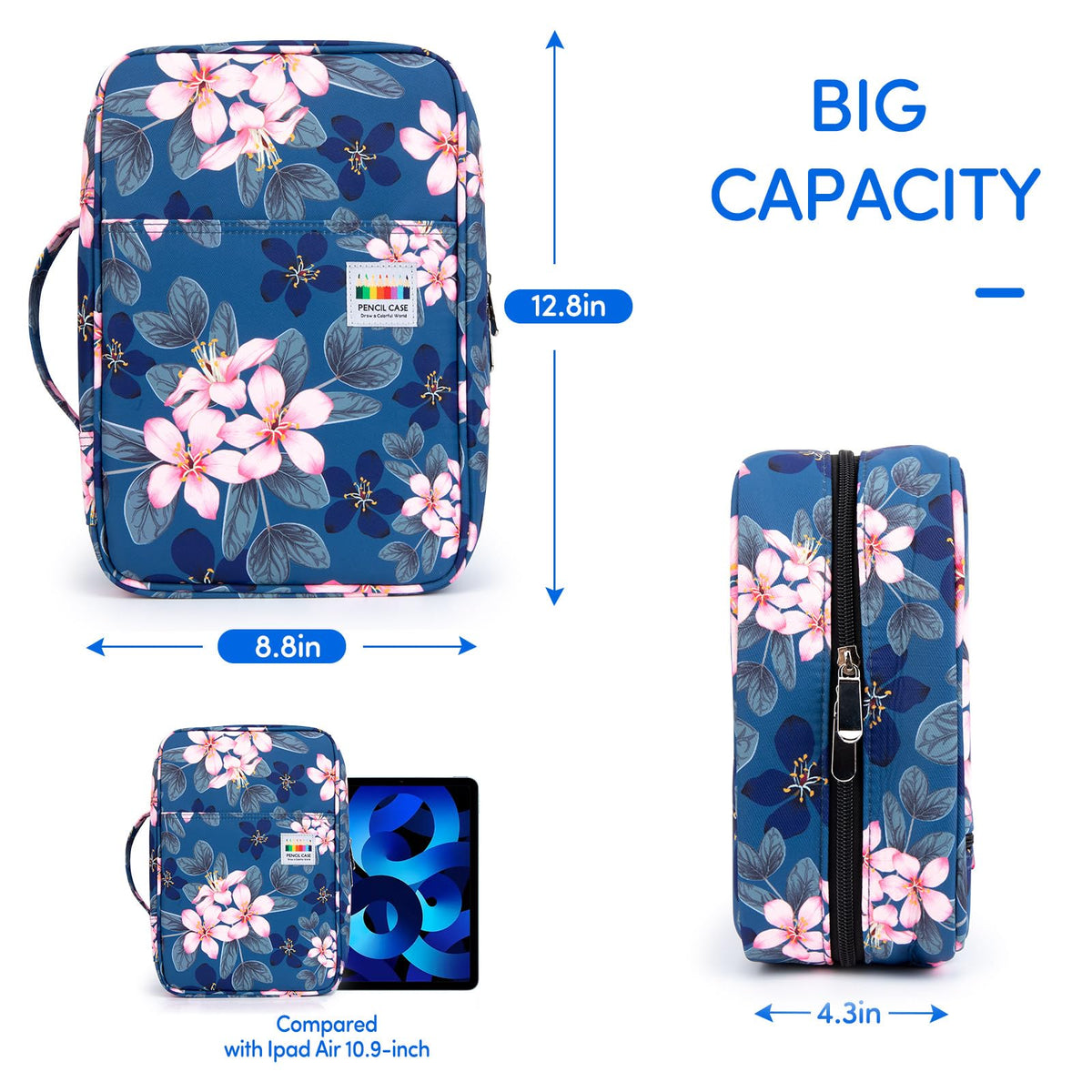 YOUSHARES 300 Slots Color Pencil Case - Pen Case Organizer with Handy Wrap & Zipper, Multilayer