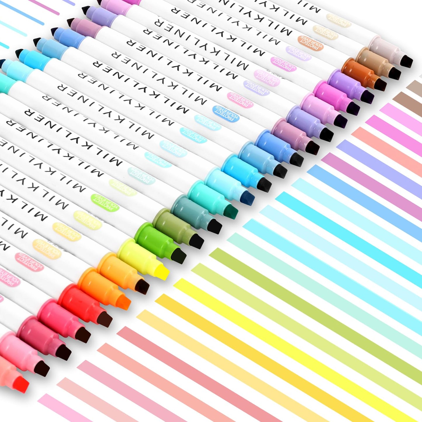 HANKU Pastel Highlighters No Bleed for Bible Study, 24 Assorted Colors