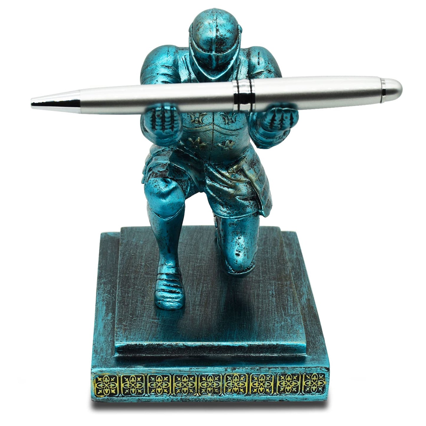 Miyolo Knight Pen Holder Kneeling Soldier Pencil Stand Desk Organizers Accessories Fancy Cool