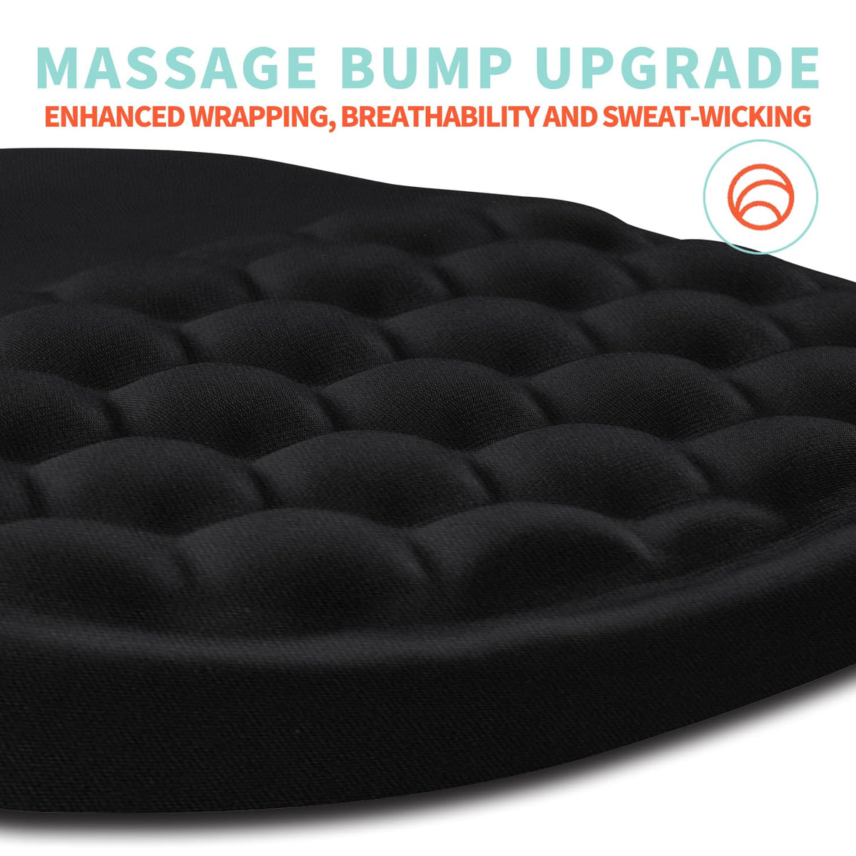 Kuosgm Ergonomic Mouse Pad Wrist Support with Memory Foam Massage Bulge, Carpal Tunnel Pain Relief