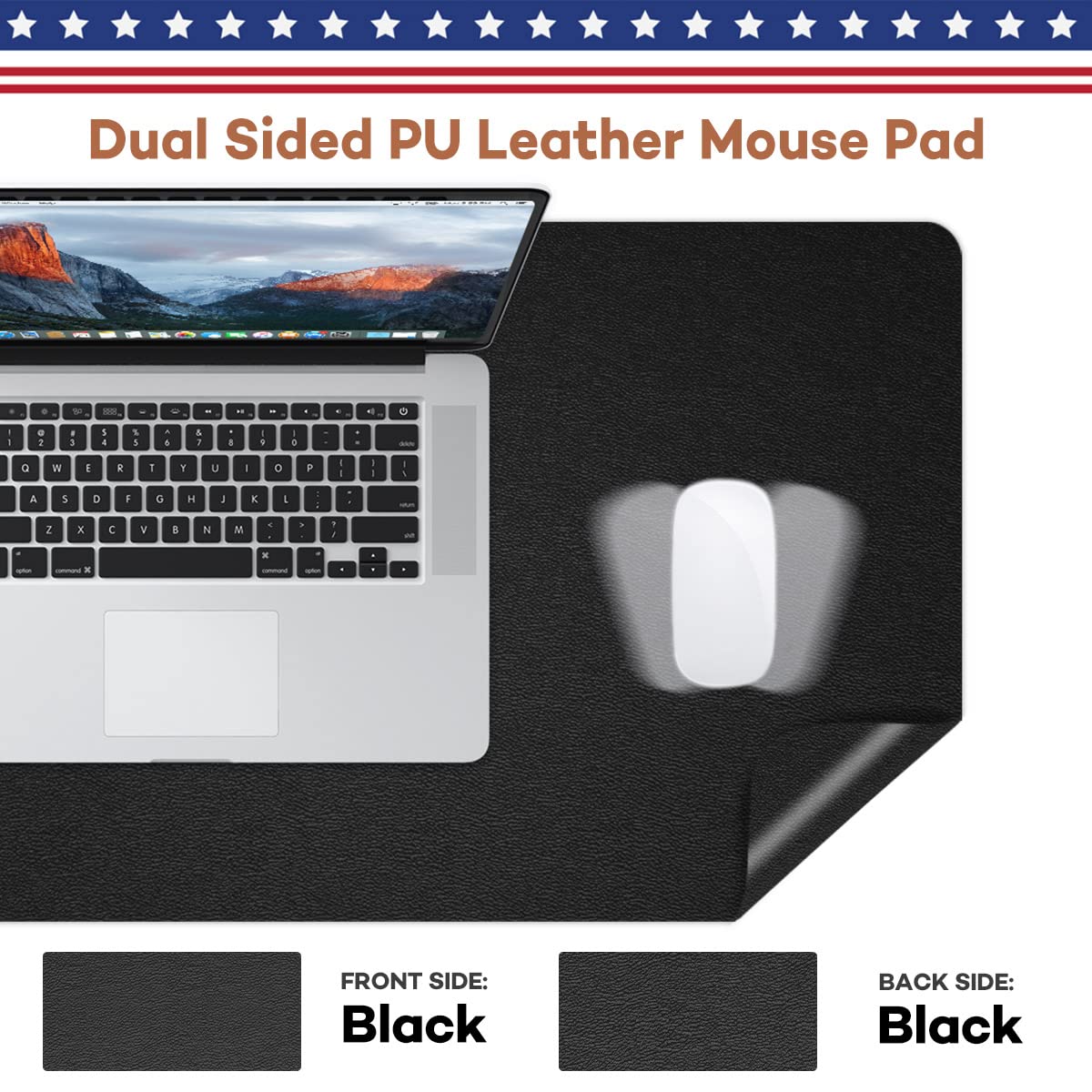 RostiKong Multifunctional Office Desk Pad Non-Slip Desk Mouse Pad Waterproof PU Leather Desk Table