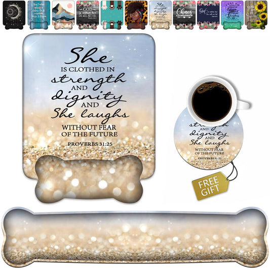 Wrist Rest Support Ergonomic Gel Mouse Pad & Memory Foam Keyboard Set, Non-Slip Rubber PU Base for