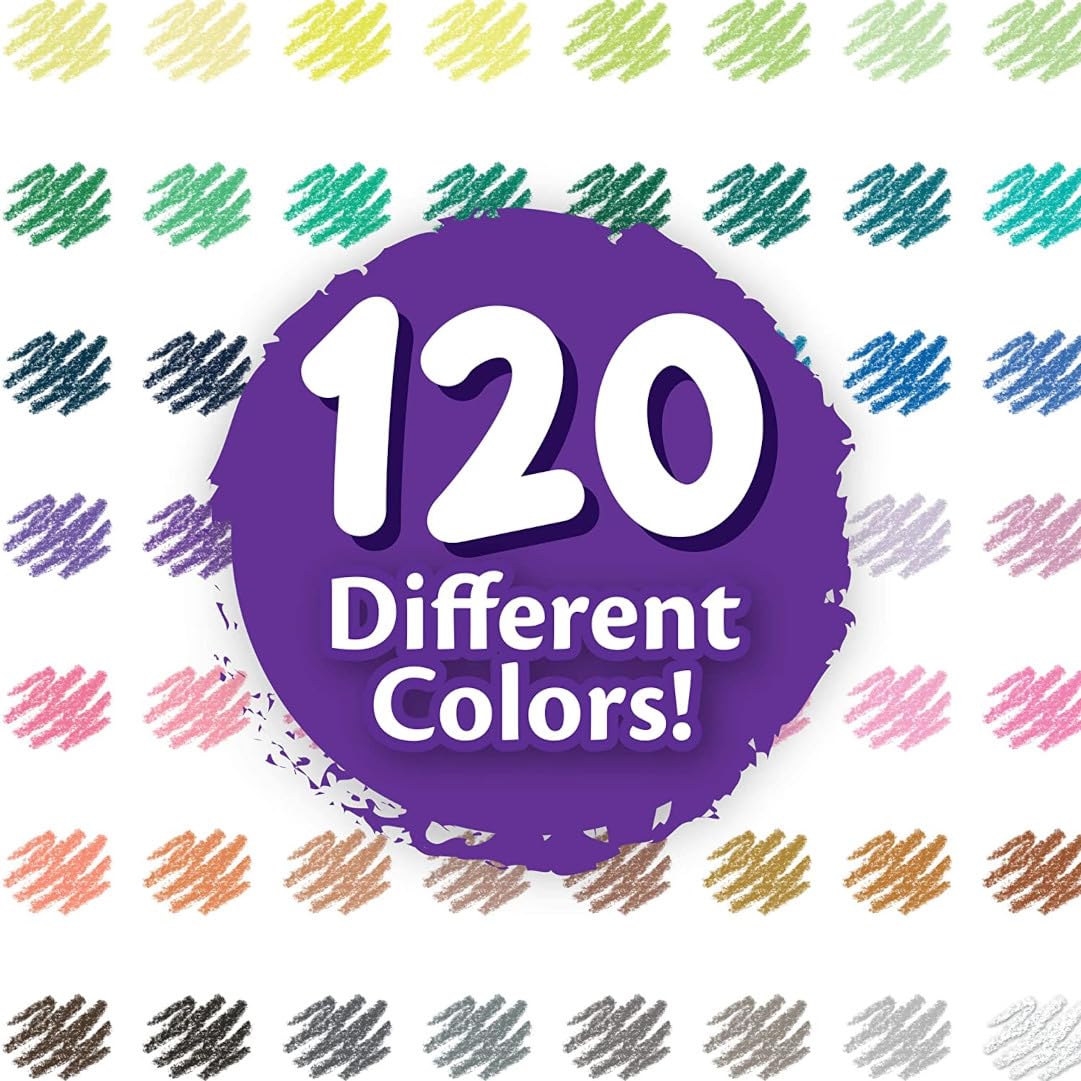 Crayola Colored Pencils Set for Kids (120ct), Cute School Supplies