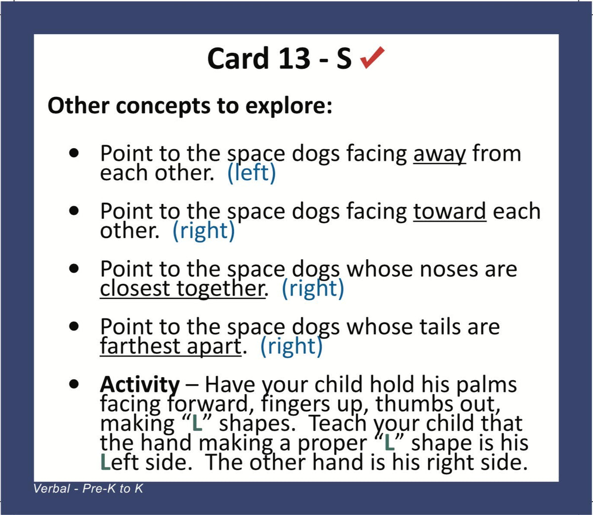 TestingMom.com Gifted Learning Flash Cards – Verbal Concepts for Pre-K – Kindergarten – Educational