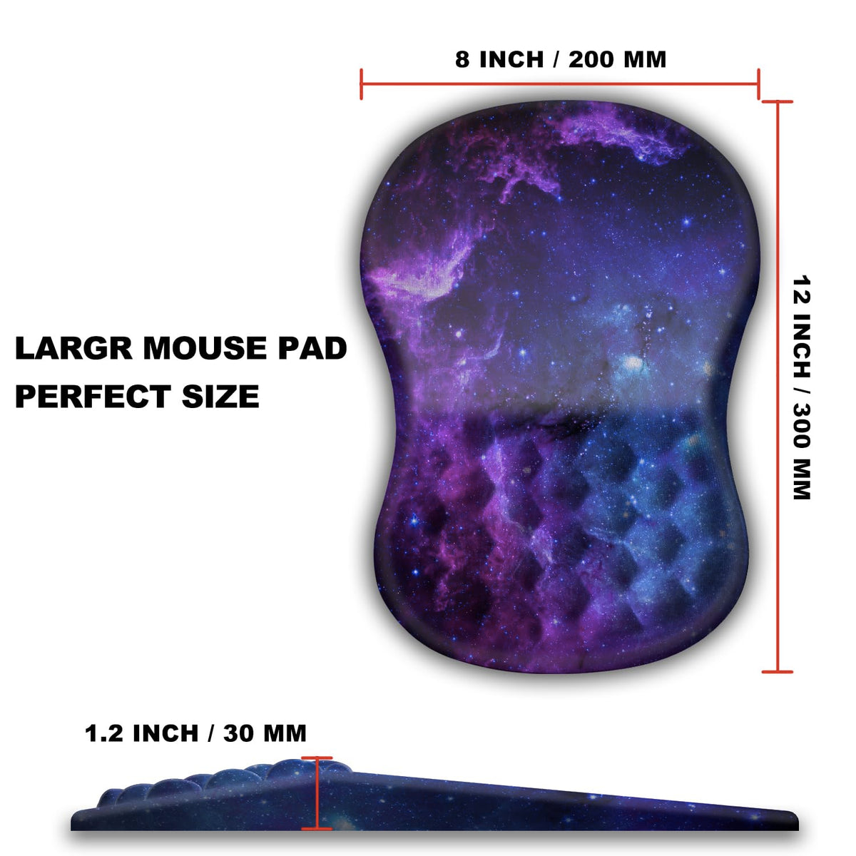 KUOSGM Mouse Pad Wrist Support, Ergonomic Mouse Pad with Massage Dot, Comfortable Computer Mouse