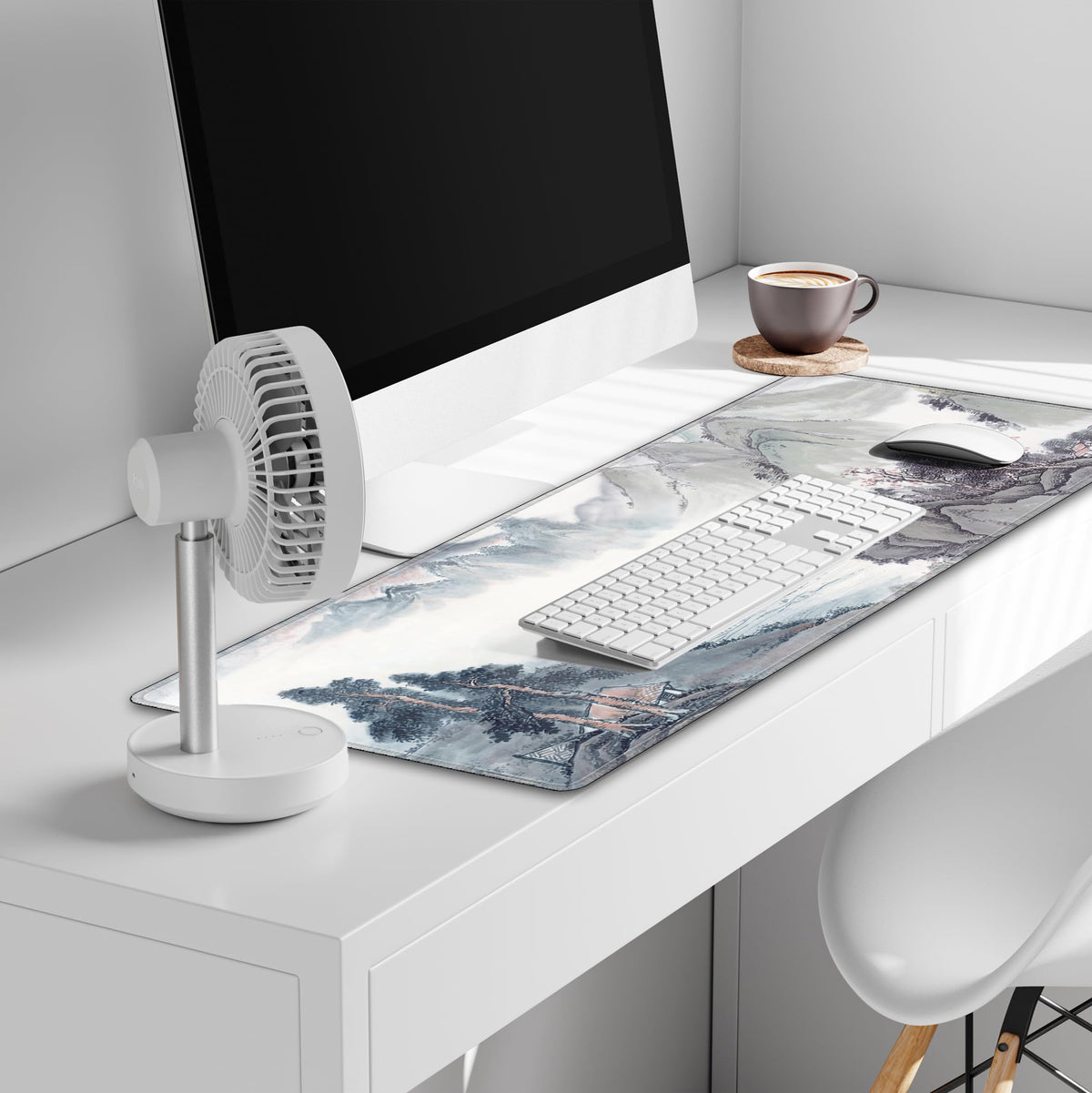 LL-COEUR XXL Landscape Gaming Mouse Pad Computer Keyboard Mat Office Desk Pad (Landscape 1, 35.4" x