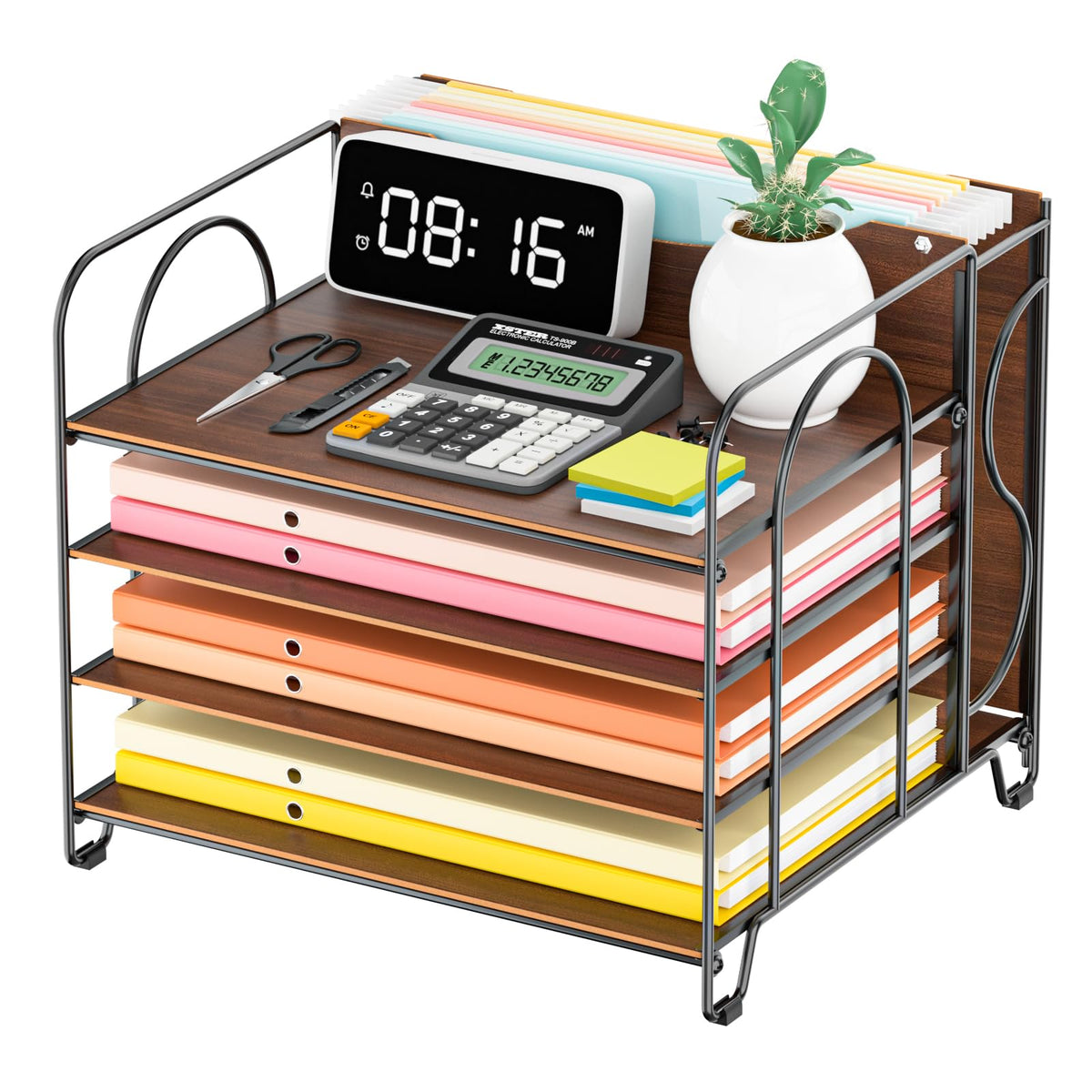 LUCYCAZ File Organizer for Desk,Desktop File Paper Organizer