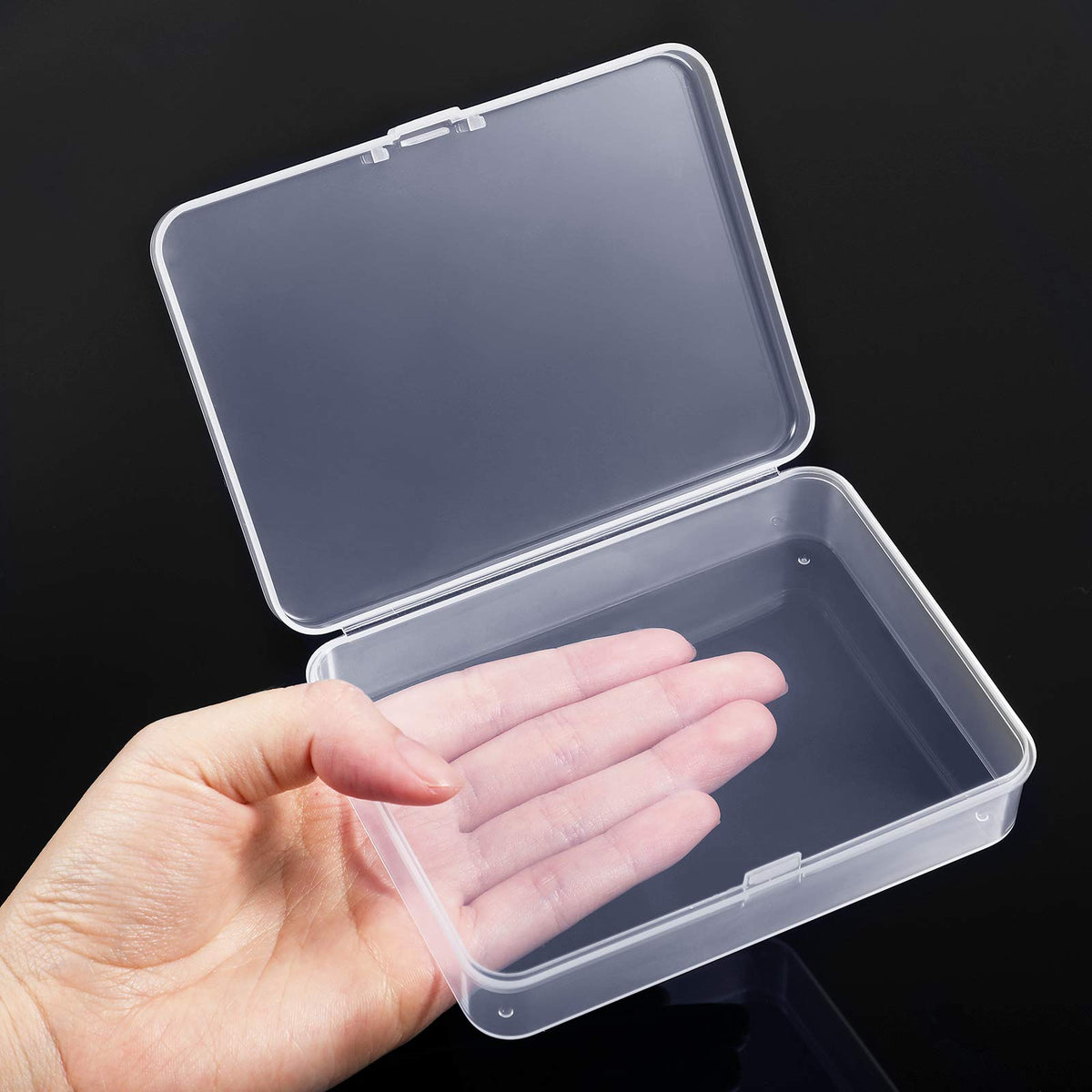 Jetec 30 Pieces Small Clear Plastic Storage Box, 4.5 x 3.3 x 1.2 Inch