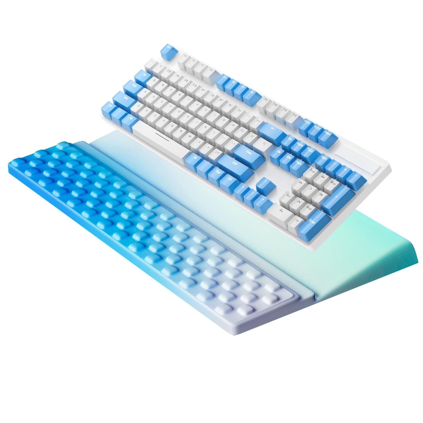Ospelelf Keyboard Wrist Rest, Ergonomic Memory Foam Wrist Support for Typing & Gaming, Tilted