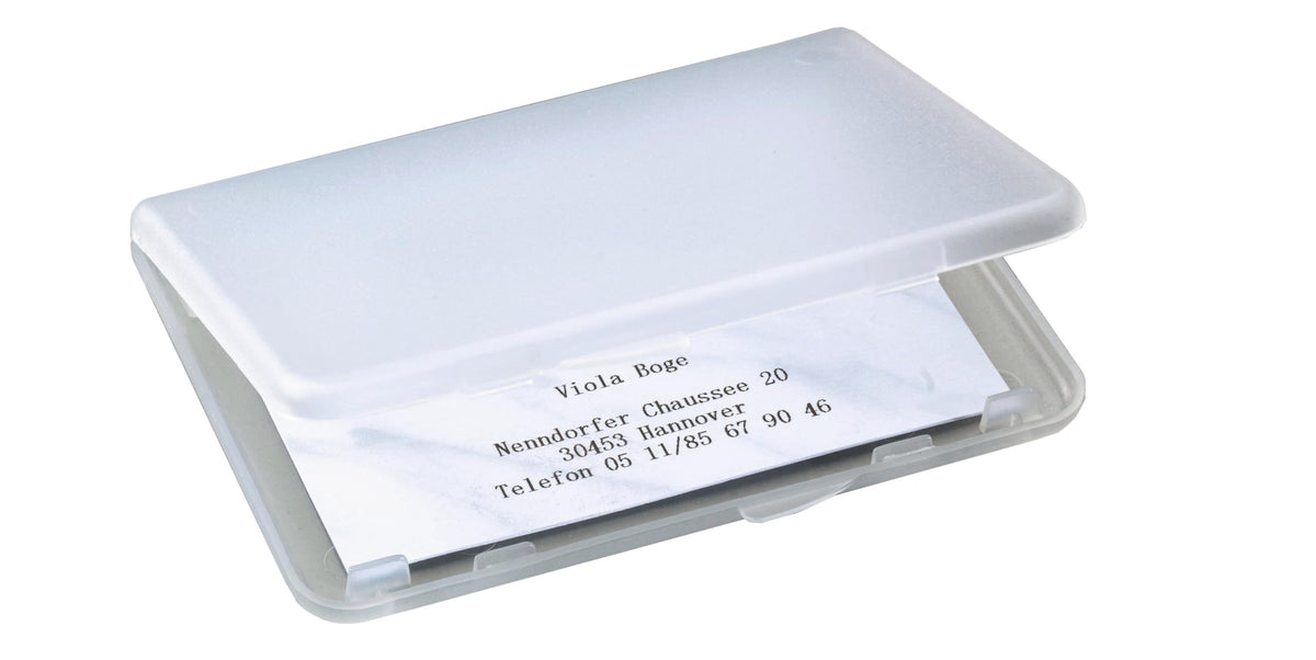 Sigel VA140 Business Card Case, transparent, matt