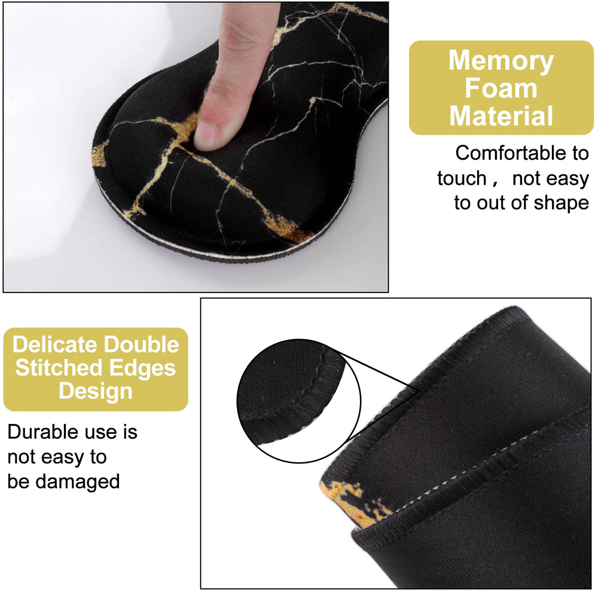 iLeadon Pad Set, Large Gaming Mouse Pad + Keyboard Wrist Rest + Mouse Pad with Wrist Support +