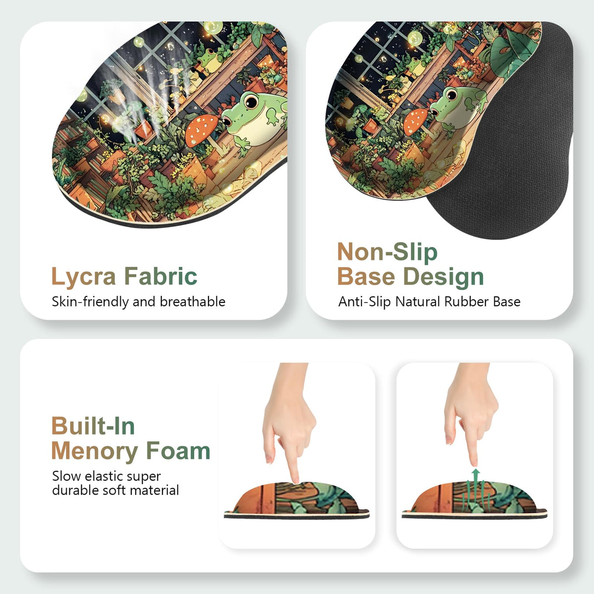 NXZGO Large Gaming Mouse Pad Set, 4 in 1 Ergonomics Keyboard Desk Mat with Memory Foam Wrist Rest